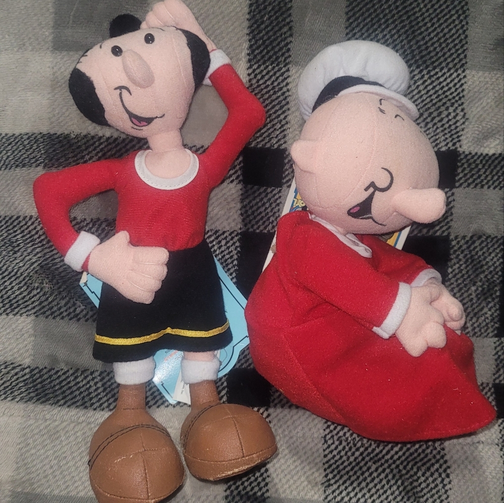 Vintage olive oil and baby popeye set